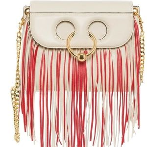 NWT JW ANDERSON WHITE MINI PIERCE FRINGE BAG
